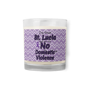 Glass jar soy wax candle