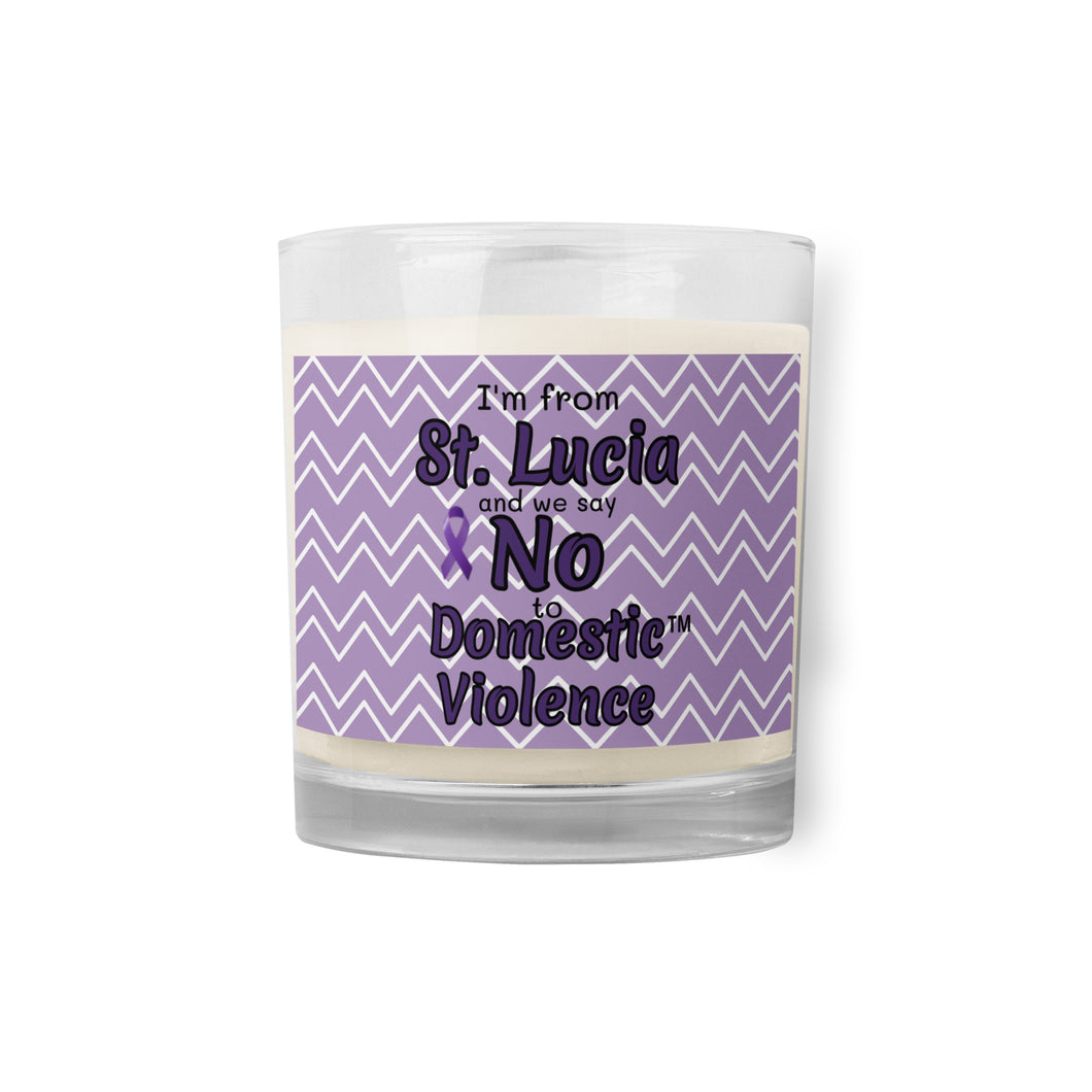 Glass jar soy wax candle