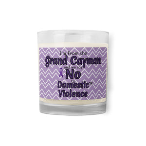 Glass jar soy wax candle
