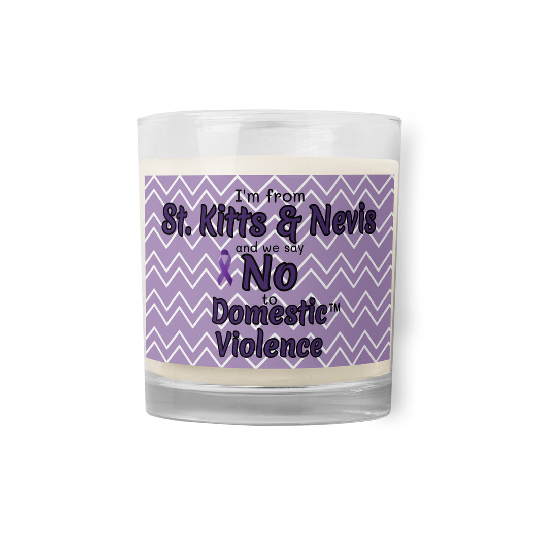Glass jar soy wax candle
