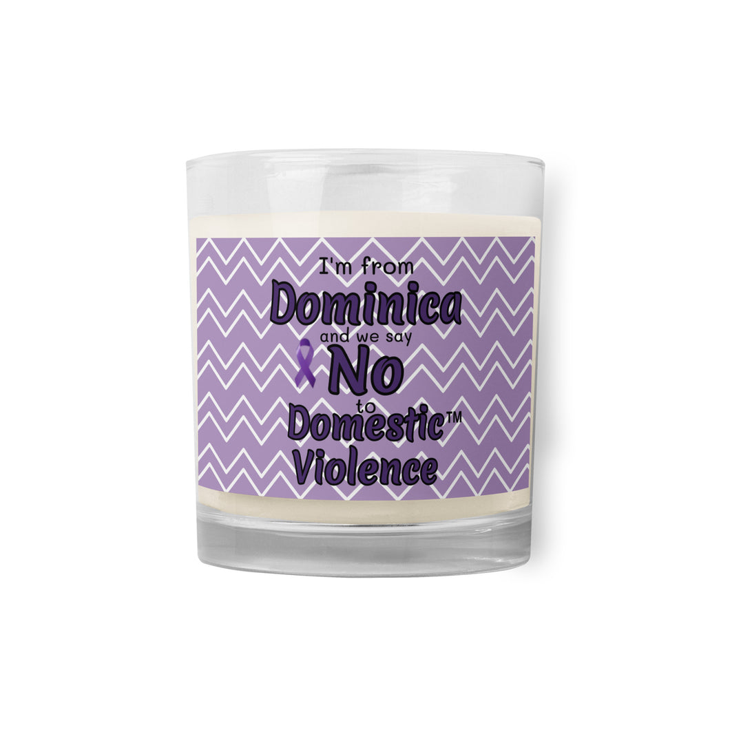 Glass jar soy wax candle