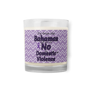 Glass jar soy wax candle