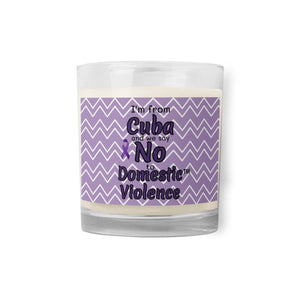 Glass jar soy wax candle