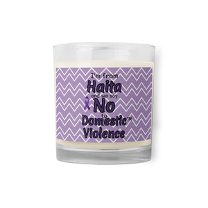 Glass jar soy wax candle