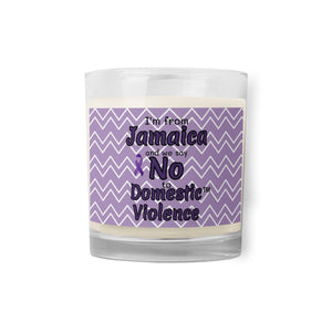 Glass jar soy wax candle