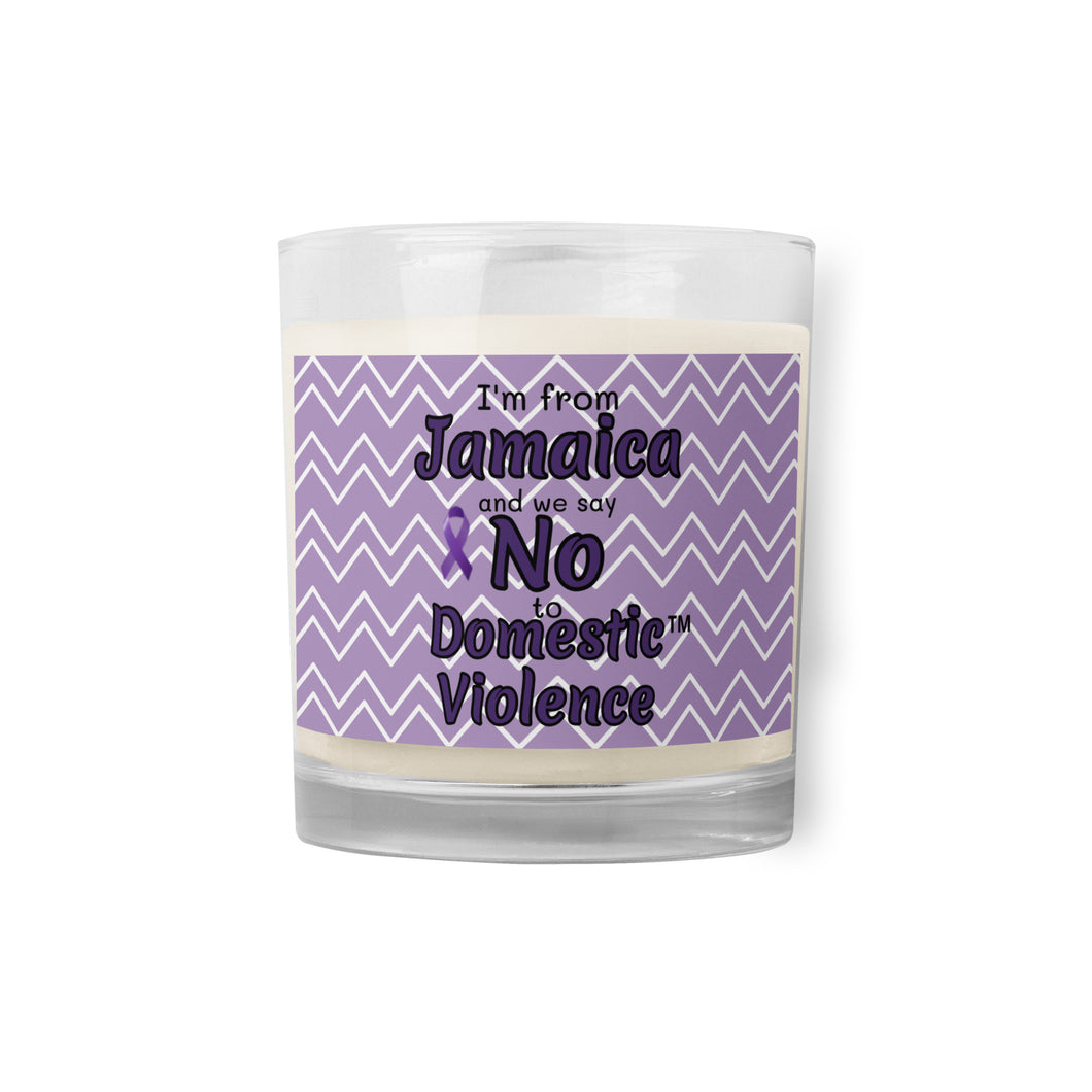 Glass jar soy wax candle