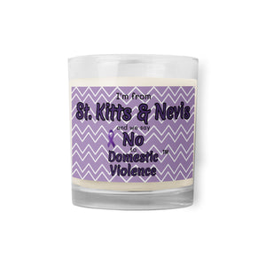 Glass jar soy wax candle