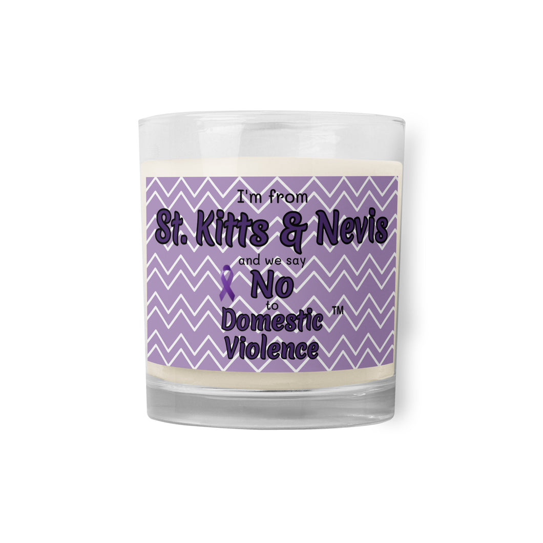 Glass jar soy wax candle