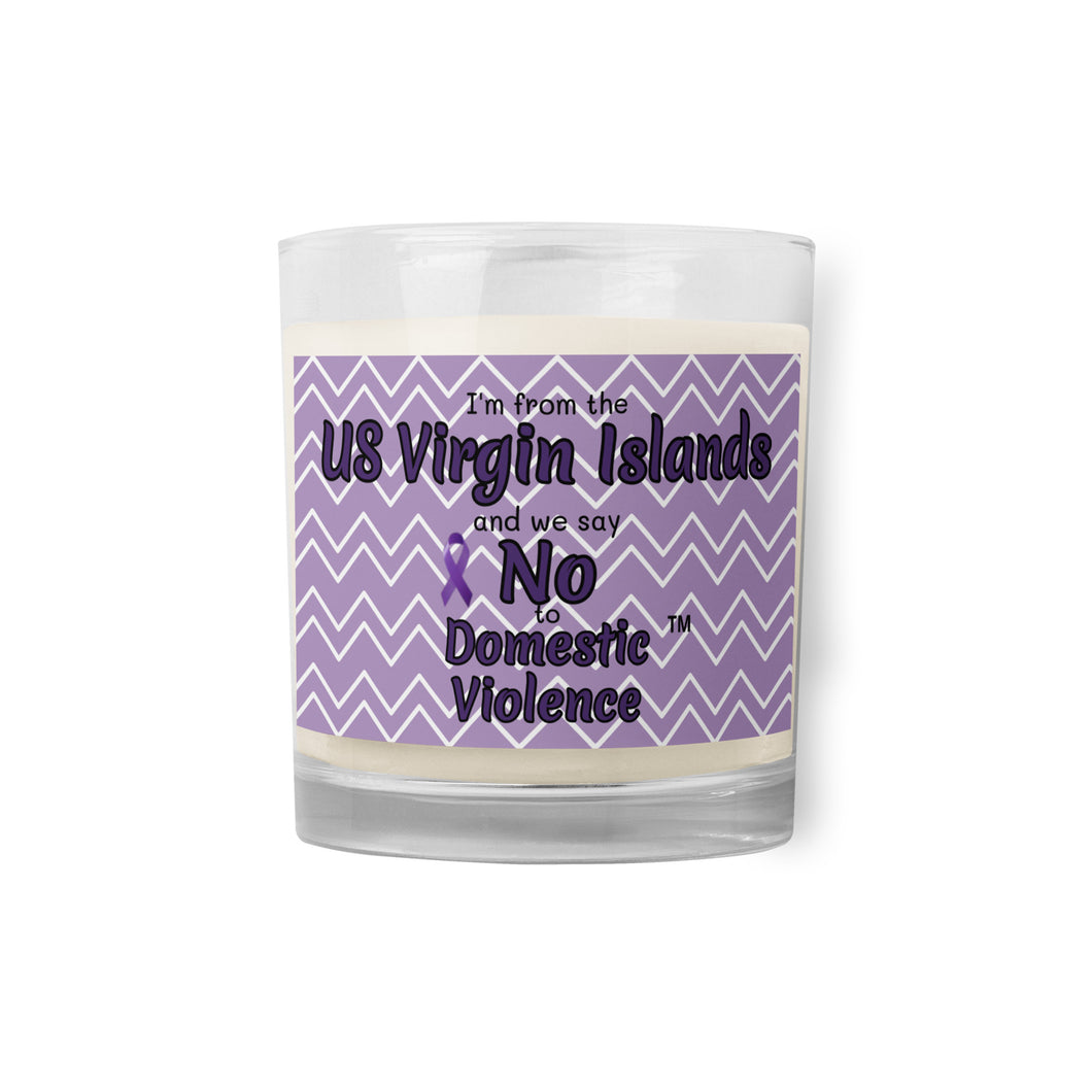 Glass jar soy wax candle - US Virgin Islands