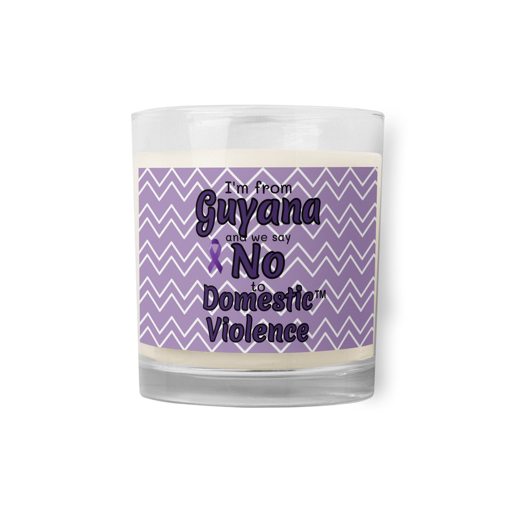 Glass jar soy wax candle - Guyana