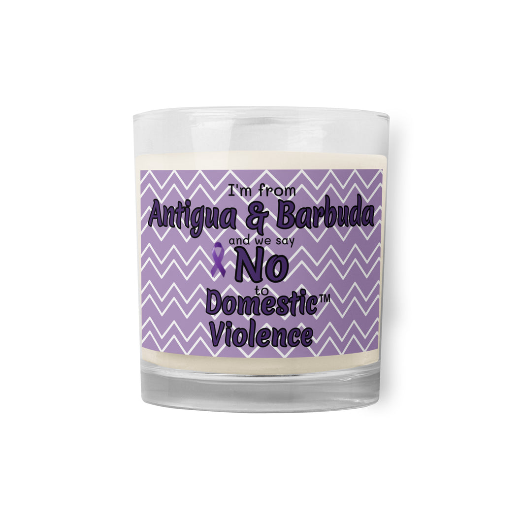 Glass jar soy wax candle - Antigua & Barbuda