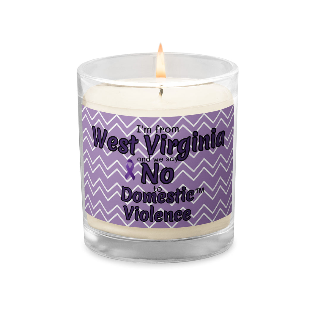 Glass jar soy wax candle - West Virginia