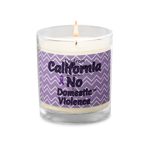Glass jar soy wax candle - California