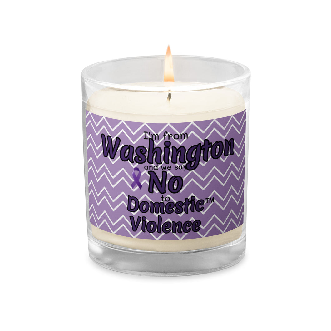 Glass jar soy wax candle - Washington