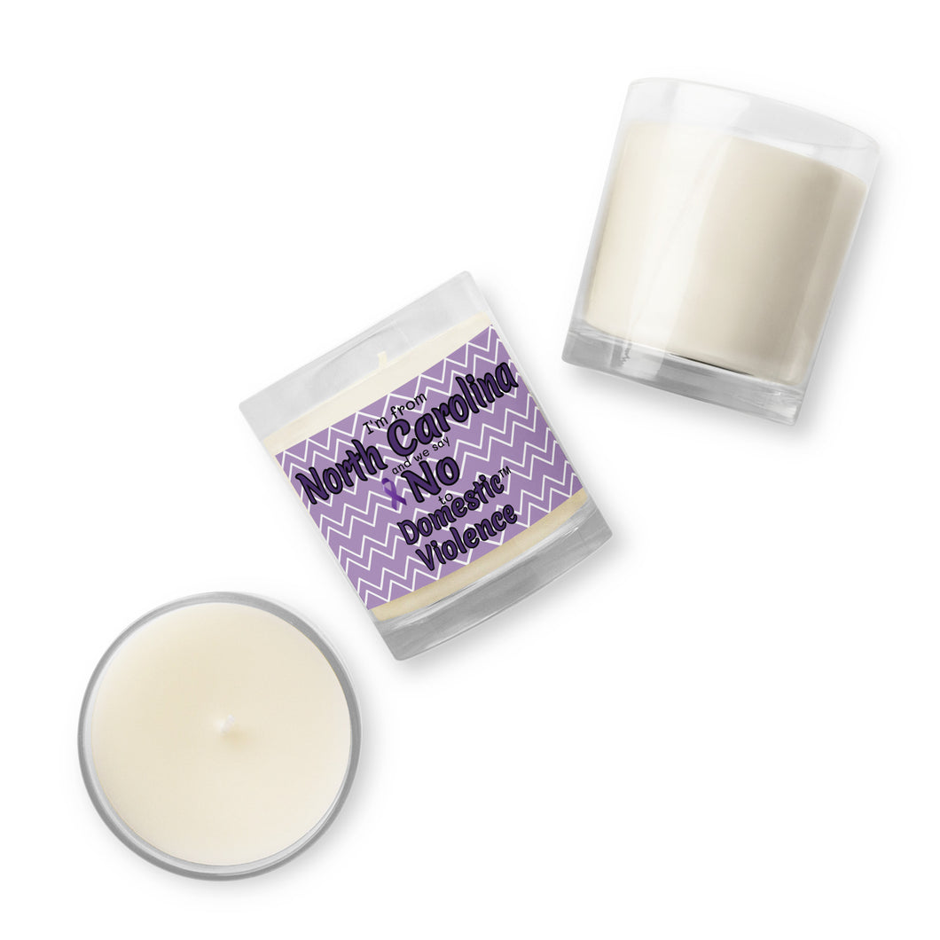 Glass jar soy wax candle - North Carolina