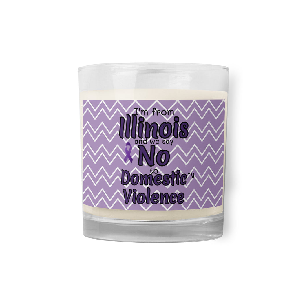 Glass jar soy wax candle - Illinois
