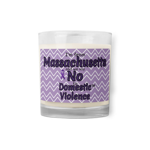 Glass jar soy wax candle - Massachusetts