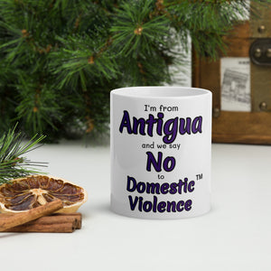 White glossy mug