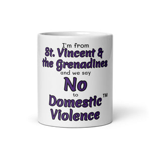 White glossy mug