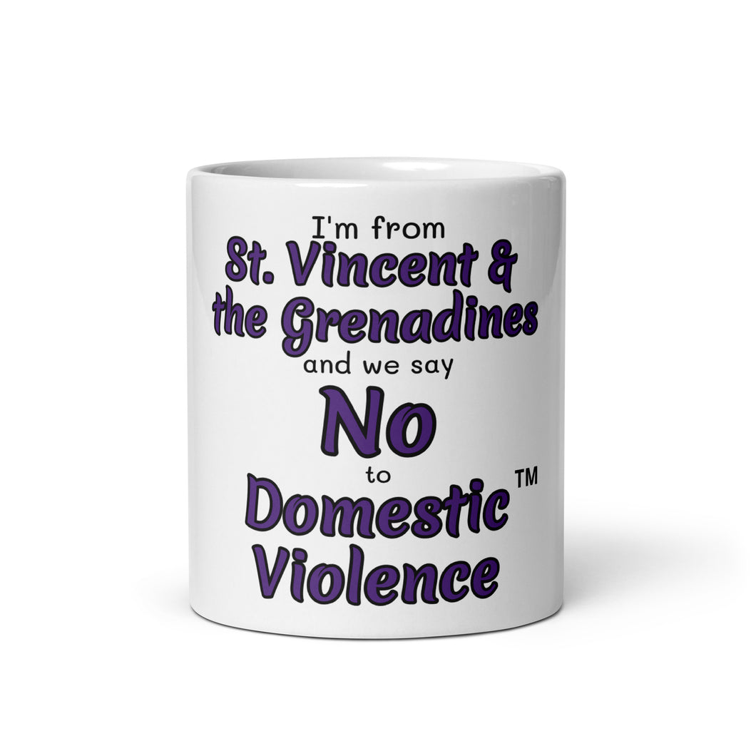 White glossy mug