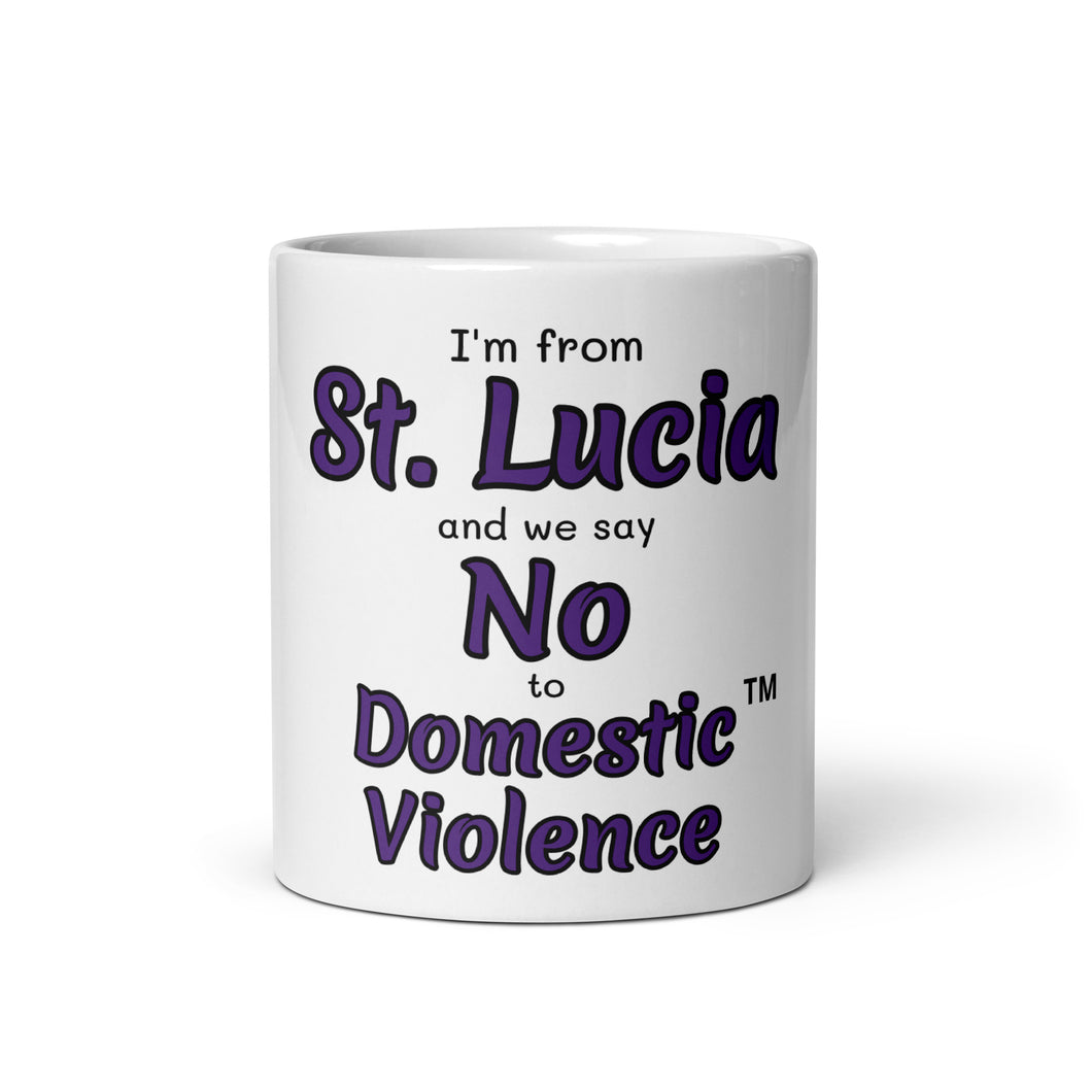 White glossy mug
