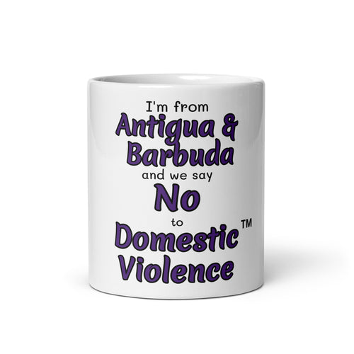 White glossy mug - Antigua & Barbuda