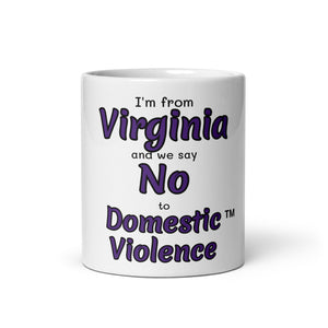 White glossy mug - Virginia