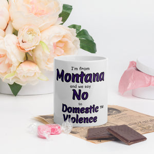 White glossy mug - Montana