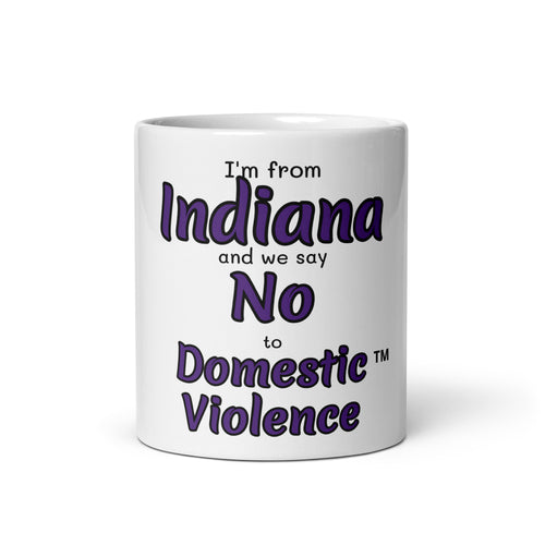 White glossy mug - Indiana