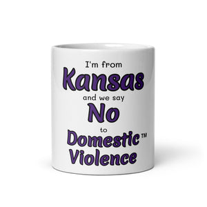 White glossy mug - Kansas