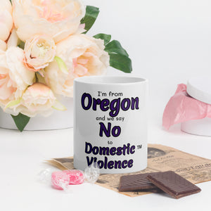White glossy mug - Oregon