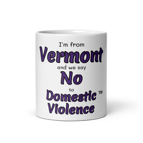 White glossy mug - Vermont