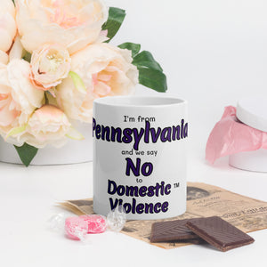 White glossy mug - Pennsylvania