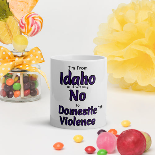 White glossy mug - Idaho