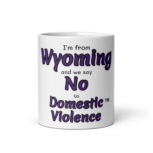 White glossy mug - Wyoming