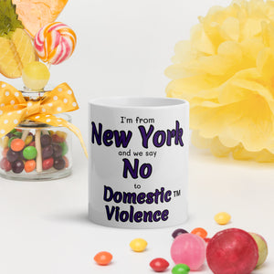 White glossy mug - New York