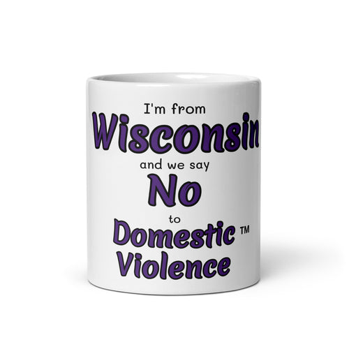White glossy mug - Wisconsin