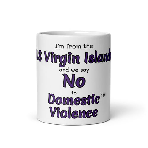 White glossy mug - US Virgin Islands