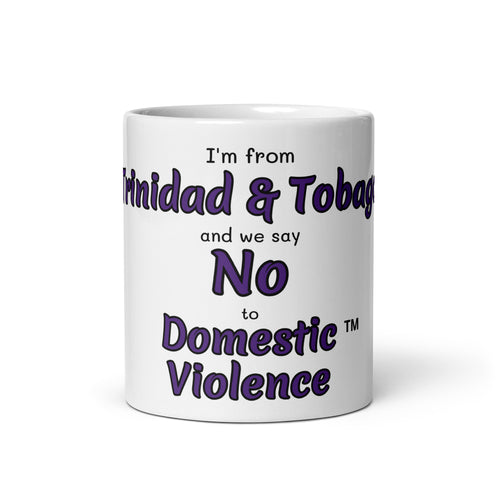 White glossy mug - Trinidad & Tobago
