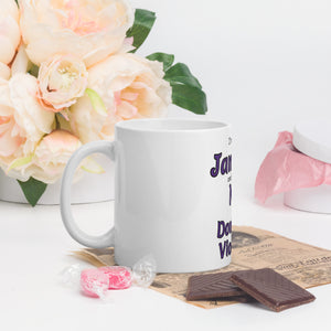 White glossy mug
