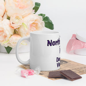 White glossy mug - North Dakota