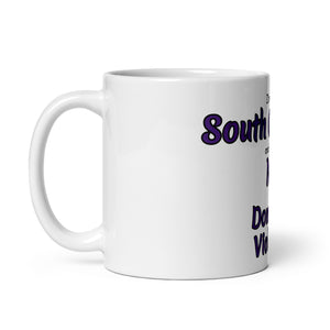 White glossy mug - South Carolina