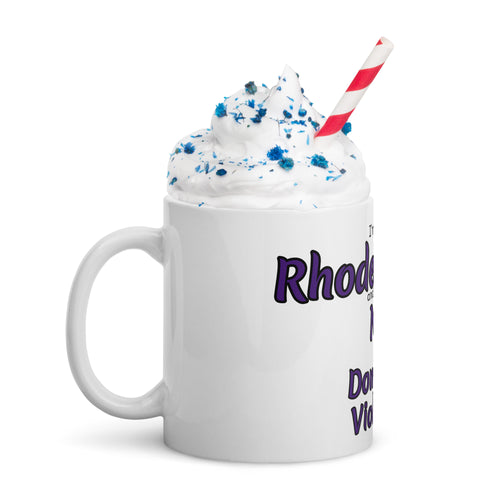 White glossy mug - Rhode Island