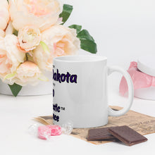 White glossy mug - North Dakota