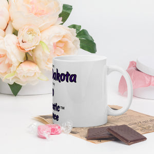 White glossy mug - North Dakota