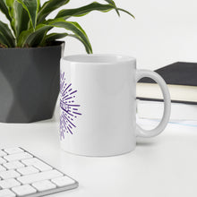 White glossy mug - You Got This (Purple splash)
